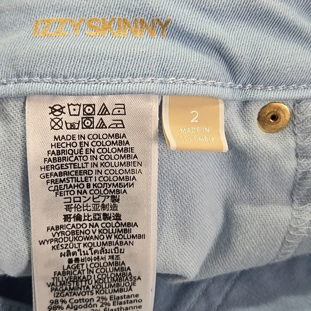 Michael Kors Light Blue Denim Izzy Skinny Jeans Size 2  (25